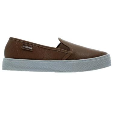 Imagem de Tênis Casual Slip On Feminino Moleca 5712.304 Bege, 35, Bege