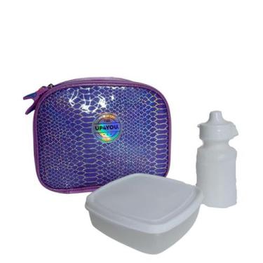 Imagem de Lancheira Térmica Infantil Up4you Escamas Petit Luxcel Roxo