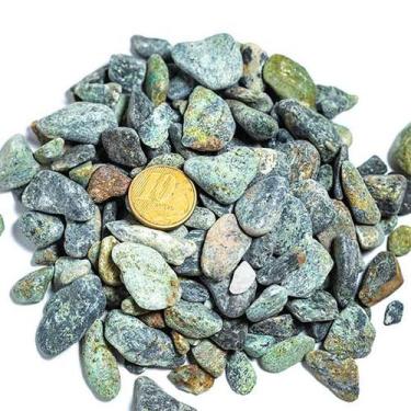 Imagem de Malaquita Rolada Natural 1kg - Pedra Verde com Rajadas Pretas (10 a 20