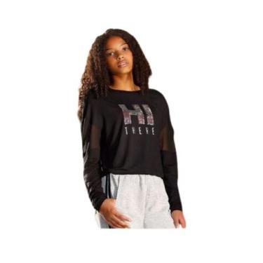 Imagem de Blusão Cropped Visco Hi There Poah Noah, 16, Preto