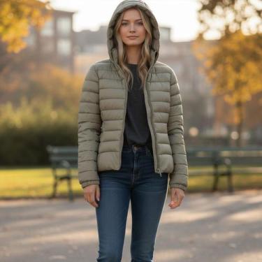 Imagem de Jaqueta Feminina Bobojaco Puffer Com Capuz Nylon De Frio - SOPHIA MODA