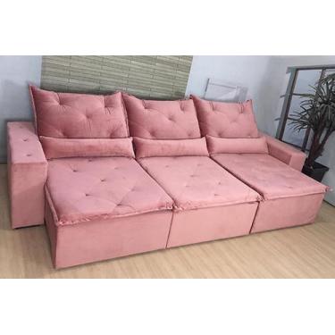 Imagem de Sofá Retrátil Reclinável 2,90 m Rosa 10 Delta - Alpoim