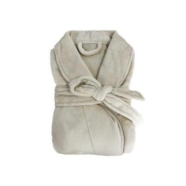 Imagem de Roupão Neo Velour Camesa Bege M - Conforto e Estilo