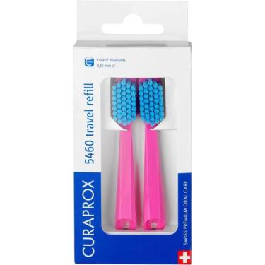 Imagem de Escova Dental Curaprox 5460 Travel Set Refil Cores Sortidos 2 unidades