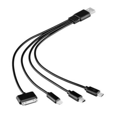 Imagem de Cabo Usb 4 Em 1 Para Todos Dispositos Moveis Micro Usb/lightning/30 Pinos/tipe C Cb308