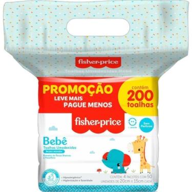 Imagem de Toalhas Umedecidas Fisher-Price s/Perfume 200fls Hygieline