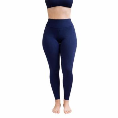 Imagem de Calça Suplex feminina Flanelada/térmica pespontada (reforçada) Cor:Azu