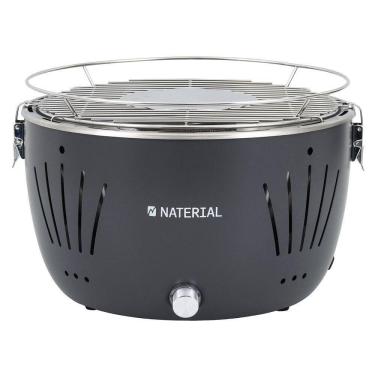 Imagem de Churrasqueira Portátil a Carvão Aço Inox com Grelha Cinza Escuro Naterial Table Grill