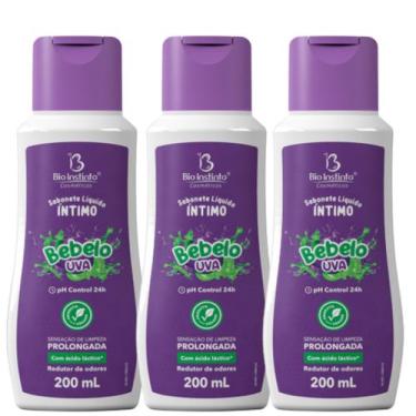 Imagem de Kit 3 Sabonete Líquido Íntimo Bebelo Uva 200ml - Bio Instinto