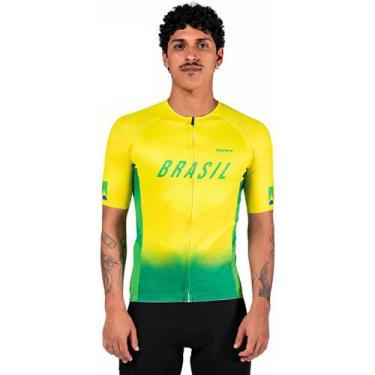 Imagem de Camisa ciclismo ERT New Elite Brasil 2.0 slim fit unissex Cor:AmareloT