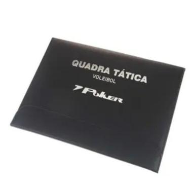 Imagem de Quadra Tática Poker Voleibol com Imã e Caneta Apagável Verde e Laranja