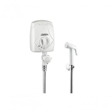 Imagem de Ducha Higiênica 7560031 Elétrica 4300W Instalação de Parede com 3 Temperaturas Branca Lorenzetti 220V