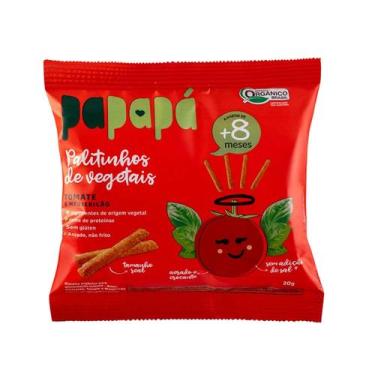 Imagem de Palitinhos de Vegetais Tomate e Manjericão Papapá 20g