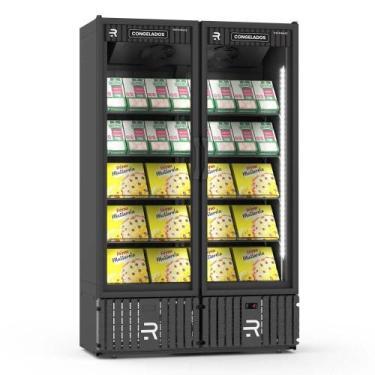 Imagem de Expositor Vertical Congelados Refrimate 1300 Litros 2 Portas Preto 220