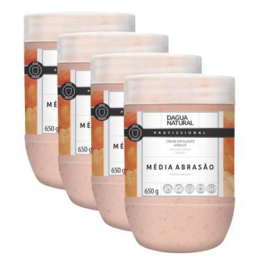 Imagem de Kit 4 Creme Esfoliante Apricot Média Abrasão 650g DÁgua Natural