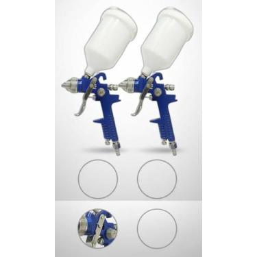 Imagem de Kit 3 Pistolas Pintura HVLP Bico 1.4mm Profissional - Congratulations 