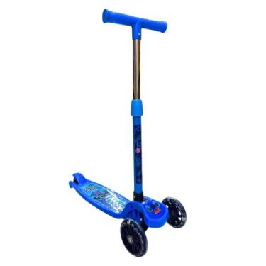 Imagem de Patinete Infantil 30kg 3 Rodas com Led Stitch Disney - Central - Havan