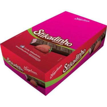 Imagem de Chocolate Stikadinho Morango Caixa Com 32Un De 12,3G - Neugebauer