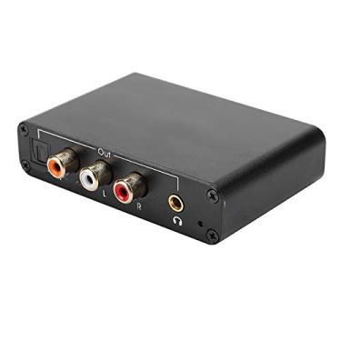 Imagem de Amplificador de áudio de transmissão sem perdas, conversor de áudio DAC, para fibra óptica ARC, home theater com entrada coaxial(Preto)