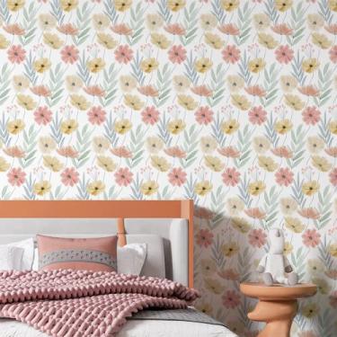 Imagem de Papel de Parede Adesivo Infantil Flores do Jardim