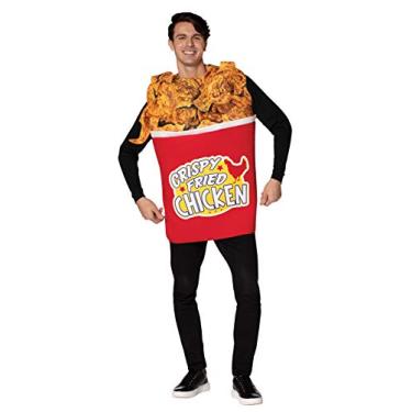 Imagem de Rasta Imposta Fantasia adulta de balde de frango frito, Vermelho, One Size
