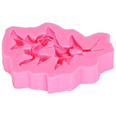 Imagem de Molde de pastelaria, moldes de bolo de silicone decoração de bolo molde de sabão ferramentas de assadeira forma de flor rosa para bolo diy vela de chocolate