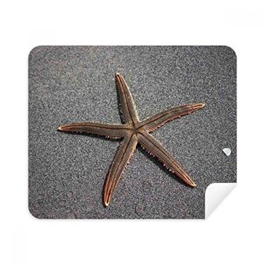 Imagem de Pano de limpeza de imagem cinza de estrela do mar ciência natureza limpador de tela 2 peças tecido de camurça