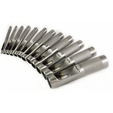 Imagem de Kit de perfuração manual de 12 peças para ferramenta de perfuração de aço de vedação de couro