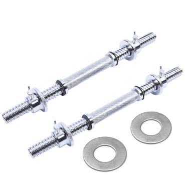 Imagem de Barra Halter Maciça 40cm Recartilhada Com Rosca Par Yangfit