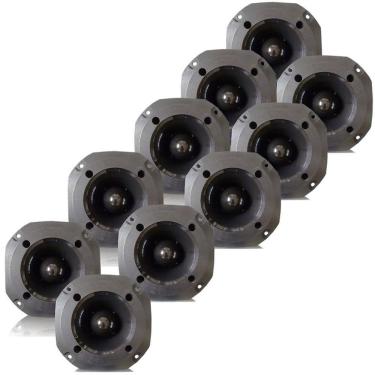 Imagem de Kit 10 Super Tweeter Profissional Hiken 100 Rms Trio Som