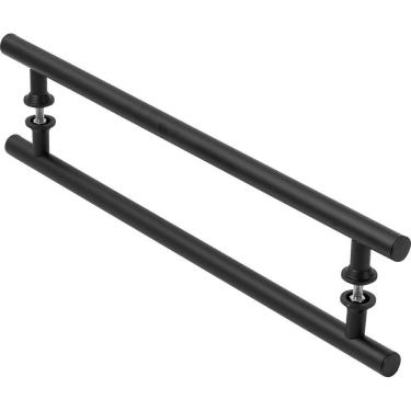 Imagem de Puxador Preto Para Porta De Vidro E Madeira 80cm