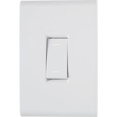 Imagem de Conjunto 4x2 com 1 Interruptor Tramontina Liz 10 A 250 V Branco - Tramontina