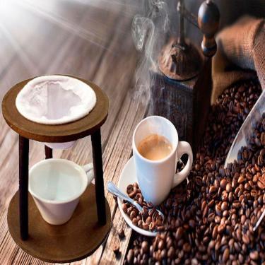 Imagem de Suporte Coador de Café e 1 Filtro de Pano Com Xícara Vintage