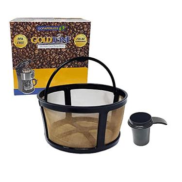 Imagem de O filtro de café reutilizável Gold Tone serve para cafeteiras e cafeteiras Keurig Essentials e K-Duo
