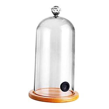 Imagem de NC Tampa de plástico leve para capa de fumaça para cozinha para bolo de coquetel com orifícios de borracha para barra profissional