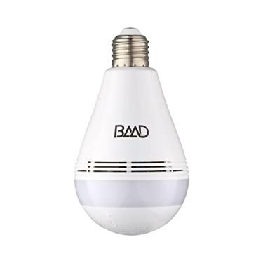 Imagem de BAAD V380 lâmpada câmera detecção alarme visão noturna 360° panorâmico por voz interfone câmeras seguranças