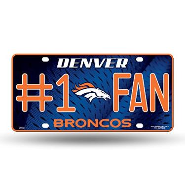 Imagem de Rico NFL Placas de Licença de Ventilador Número Um. Denver Broncos
