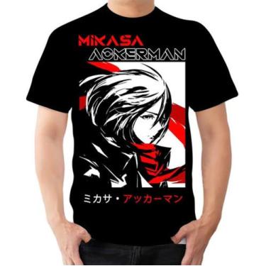 Imagem de Camiseta Camisa Personalizada Estilosa Mikasa Ackerman - Dias No Estil
