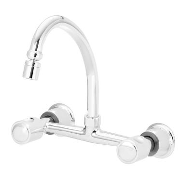 Imagem de Torneira Misturador Cozinha Parede Arejador Articulado 1/4V.