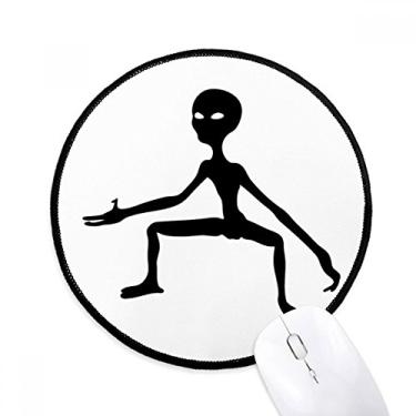 Imagem de DIYthinker Universo Alienígena monstro alienígena mouse pad desktop escritório tapete redondo para computador