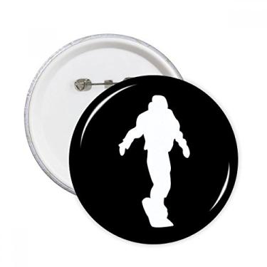 Imagem de Esporte skate contorno preto pinos redondos crachá botão emblema decoração acessório 5 peças