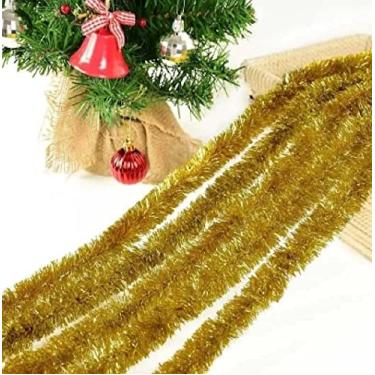 Imagem de Festão De Natal Enfeite Decoração Natalina Tradicional Ou Metalizado - Diversas Cores E Tamanhos (2METROS, DOURADO-METAL)