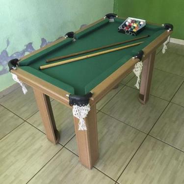 Mesa De Sinuca Bilhar 1,90 X 1,10 Residencial Jogos Snooker