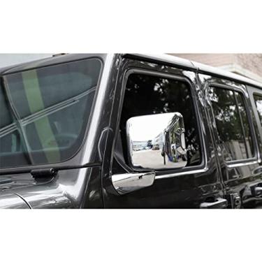 Imagem de KJWPYNF Para Jeep Wrangler J L 2018+, capa de espelho retrovisor de carro decoração acabamento pedal estilo adesivo exterior acessórios de carro