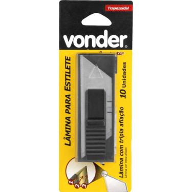 Imagem de Lâmina P/ Estilete Trapezoidal Com 10 Peças Ref.35.99.000.002 - Vonder Vonder