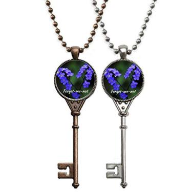 Imagem de OFFbb-USA Colar de chave com pingente de cultura de inglês com conhecimento comum para decoração de casais