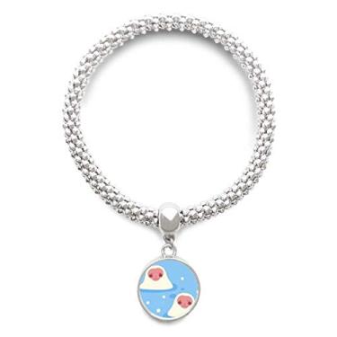 Imagem de DIYthinker Pulseira Japonesa de Viagem Lucky Animal Prata com Pingente Redondo Corrente de Joias