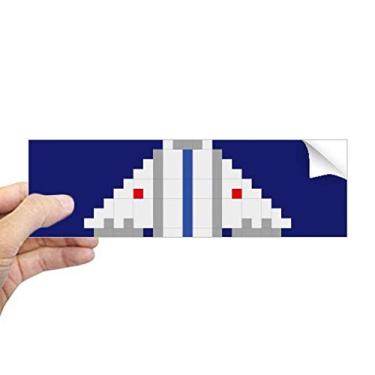 Imagem de DIYthinker Adesivo de para-choque retangular Space Ship Take Off Universe Pixel Notebook Janela Decalque