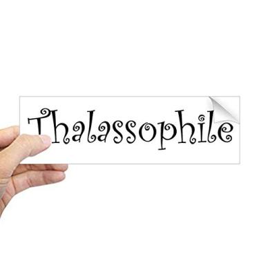 Imagem de DIYthinker Adesivo retangular de talassófilo com palavras elegantes para notebook, janela