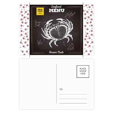 Imagem de Caranguejo Padrão de esboço de caranguejo Marine Organismo Natal Flor Celebração Cartão Postal Cartão de Bênção